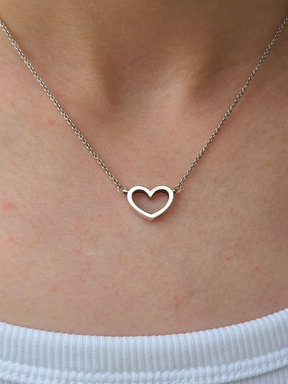 James Avery Petite Heart Sterling Silver Necklace - 17"